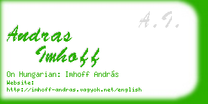 andras imhoff business card